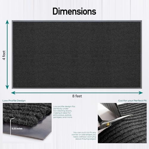 MaxMat® Extra Large 4x8 Rug Commercial Floor Mat, Feet Heavy Duty, Waterproof - Image 2