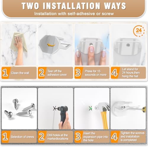 Niunuerga 48 Pack Adhesive Hat Hooks - Image 6