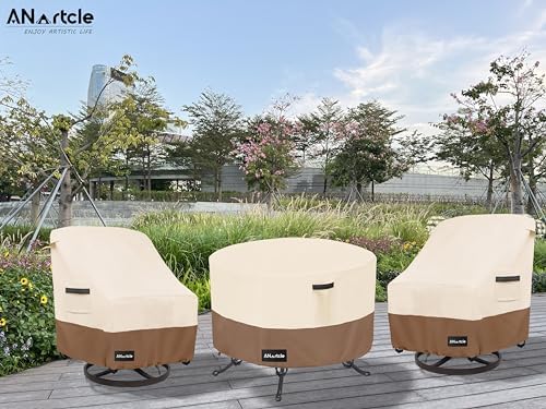 ANartcle Round Patio Table Covers 50inch, 100% Waterproof 600D Heavy Duty - Image 7