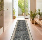 Black Washable 8ft Long Runners by HazoHaus