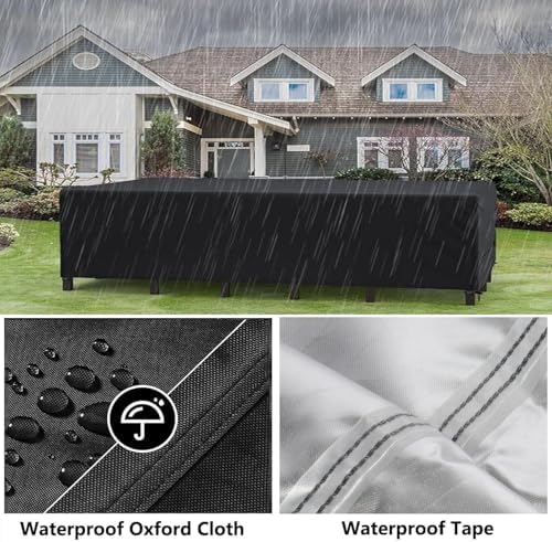 Patio Furniture Covers Outdoor Table Cover Waterproof Rectangular Patio Dining - Image 4