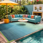 Lahome Outdoor Patio Rug Waterproof 6x9, Plastic Straw Rug Reversible - Image 6