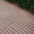 Plastic Interlocking Deck Tiles 12"x12" Waterproof Outdoor Patio Flooring PP by WONSHREE