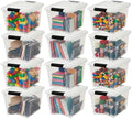 IRIS USA 19 Qt Storage Bins w/Lids, 12 Pack by IRISUSA