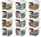 IRIS USA 19 Qt Storage Bins w/Lids, 12 Pack by IRISUSA