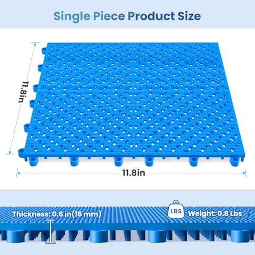 Jocoevol 12-Pcs Interlocking Tile, Indoor/Outdoor Drainage Interlocking Floor - Image 5