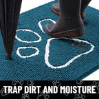 Smiry Dog Door Mat for Muddy Paws, Absorbent Non Slip Dirt Trapper - Image 2