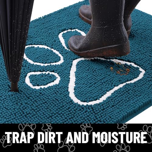 Smiry Dog Door Mat for Muddy Paws, Absorbent Non Slip Dirt Trapper - Image 2