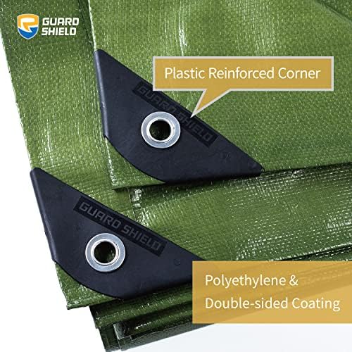 GUARD SHIELD Heavy Duty Tarp 12x16 Feet Green Multi Purpose Thick Waterproof - Image 2