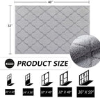 Timo Indoor Door Mat 32" x 40", Dirt Trapper Door Mats, Light Grey - Image 2