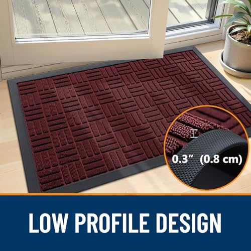 OLANLY Front Door Mat Outside Entrance 47x23, Heavy-Duty Rubber Doormat - Image 5