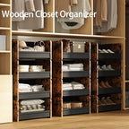 FOUCSSOMEI 2-Tier Stackable Closet Organizer and Storage Stackable Shelves – - Image 5