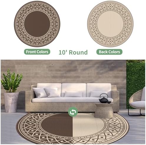 GENIMO Outdoor Rug, Waterproof Plastic Rugs - Image 3