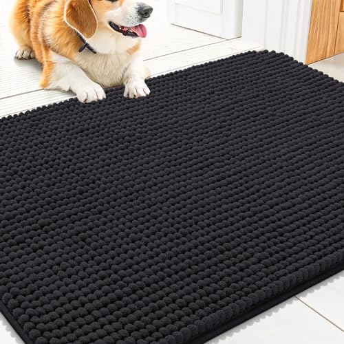 Smiry Dog Door Mat for Muddy Paws 30x20, Absorbent Low-Profile Doormats by Smiry