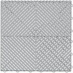 Swisstrax Ribtrax PRO Garage Floor Tiles, Pearl Silver by Swisstrax