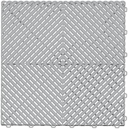 Swisstrax Ribtrax PRO Garage Floor Tiles, Pearl Silver by Swisstrax