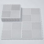 9 Pack Modular Interlocking Tiles Double Non-Slip 12"x12" White by wiiiw