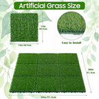 9Pack Fake Grass Turf Tiles 12"x12" Pet Turf - Image 3
