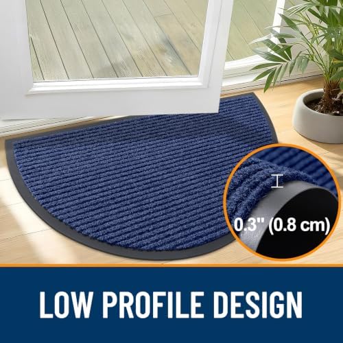 OLANLY Half Circle Front Door Mat 35x23, Waterproof Heavy-Duty Doormat - Image 4
