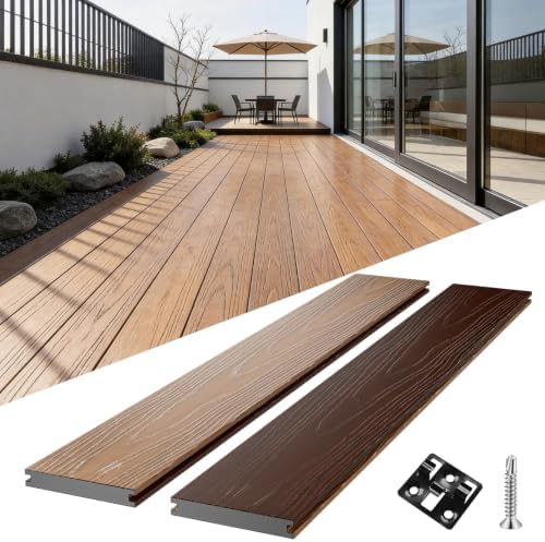 Outdoor Solid 8ft Composite Decking Boards by ShunHong