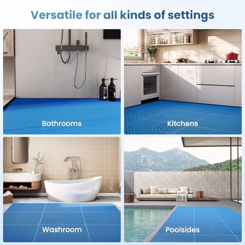 Jocoevol 60-Pcs Interlocking Tile, Indoor/Outdoor Drainage Interlocking Floor - Image 6