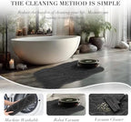 BSICPRO Large Bathroom Rugs Runner, 22x47 Scalloped Bath Mats - Image 5