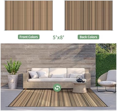 GENIMO Outdoor Rug, Waterproof Plastic Rugs - Image 4