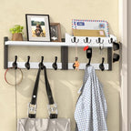 29'' White Coat Rack Wall Mount by Unknown