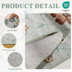 DUKINO 5x7 Area Rug Floral Washable Rug - Image 5