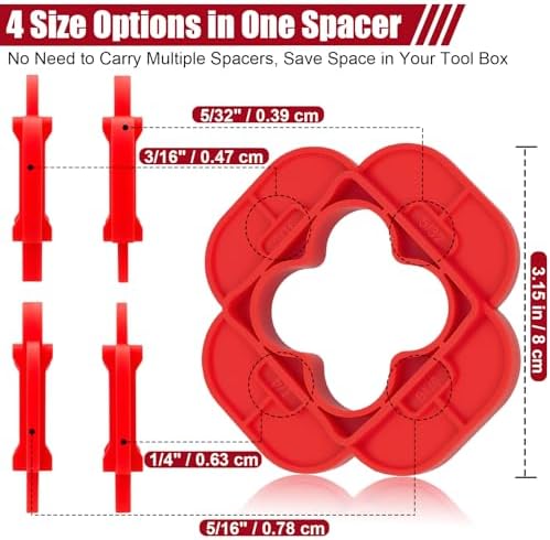 4 Packs 4-in-1 Multi-Size Deck Spacer Tool, 4 Thicknesses Deck Board Spacers - Image 2