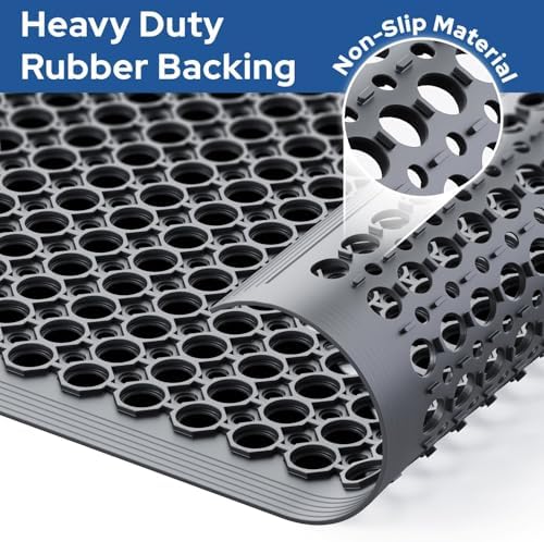 Barnyard Designs Heavy Duty Rubber Drainage Door Mat - Image 5