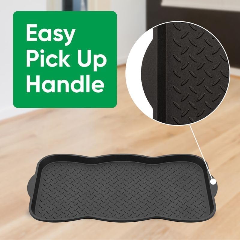 Superio Multi-Purpose Boot & Shoe Tray, 29.75 x 15 Round Scalloped, Protects - Image 5