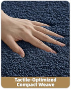 Color&Geometry Small Blue Bathroom Rugs, Non Slip Shower Mat - Image 4