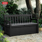 Keter Solana 70 Gal Outdoor Storage Bench - Image 2