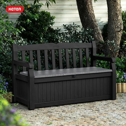 Keter Solana 70 Gal Outdoor Storage Bench - Image 2