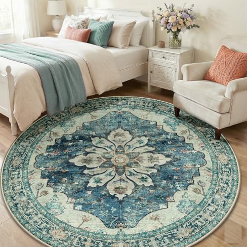 RELEANY Washable Area Rug, Round 6ft - Image 3