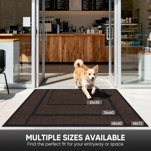 Commercial Door Mat 60"x48", Rubber Waterproof Front Floor Mat - Image 3