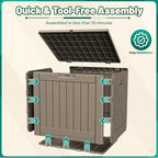 Devoko 40 Gallon Deck Box Lockable Outdoor Storage Box Waterproof - Image 5