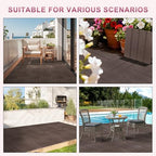 Plastic Interlocking Deck Tiles 12 Pack, 12in Waterproof Patio Flooring - Image 7