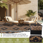 SAND MINE Waterproof Outdoor Rug 5x8 ft, Reversible Plastic Straw Area Rug - Image 4