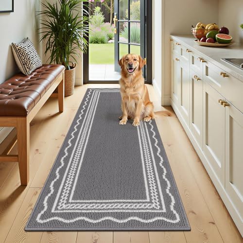 Ileading Hallway Runner Rug 2x6ft Kitchen Floor Mat Modern Geometric Non Slip by Ileading