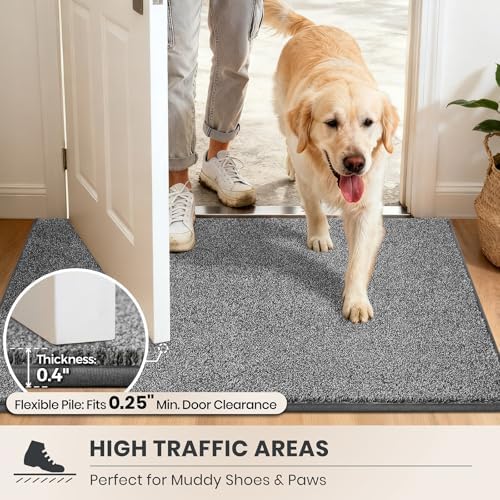 PURRUGS Area Rug, Light Grey-Dark Grey - Image 6