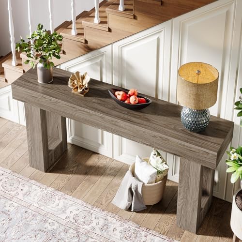 Tribesigns Farmhouse Console Table, 63-Inch Long Narrow Sofa Table Behind The - Image 5