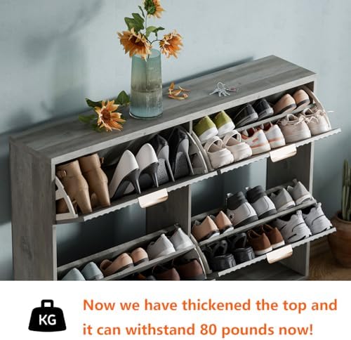 Shoe Cabinet Storage, Modern Freestanding Organizer - Image 4
