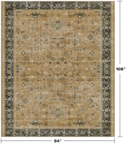 Rustic Brown and Charcoal Olive 7x9 Area Rug - Image 2