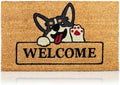 Coir Welcome Mat, Welcome Dog, 17 x 29 in by AmaruDoorMats
