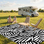 Smiry Outdoor Rug 6x9 ft Waterproof Reversible Leaf Mat - Image 2
