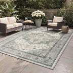 GENIMO 8x10 Outdoor Rug, Washable Quick Dry by GENIMO