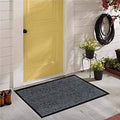 LuxUrux Striped Gray Door Mat by LuxUrux