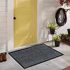 LuxUrux Striped Gray Door Mat by LuxUrux